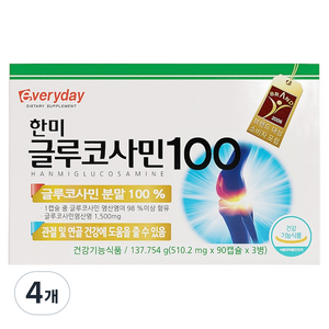 한미양행 한미 글루코사민 100 137.754g x 3p, 270정, 4개