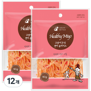 헬씨미요 고양이 간식, 연어, 50g, 12개