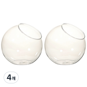 테라리움 만들기 젤캔들 원형볼 유리 화분 15cm, 4개
