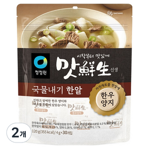 맛선생 한우 양지 국물내기 한알 30개입, 120g, 2개