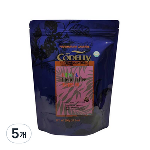 코델리 케냐AA블렌드 분쇄 커피, 5개, 500g, 커피메이커(중간)