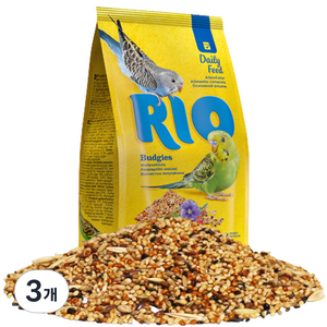 RIO 사랑앵무 잉꼬 전용 사료 21012, 1kg, 3개
