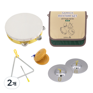 삼익악기 음악 학습용 리듬세트 SR-2/G, BEIGE + GREEN, 2개