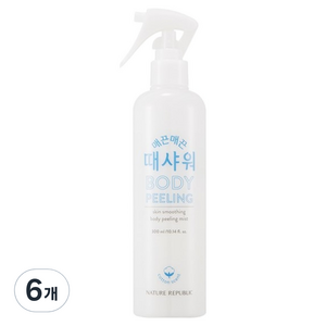 네이처리퍼블릭 매끈매끈 때샤워 바디스크럽 코튼, 300ml, 6개
