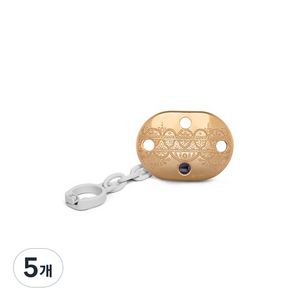 스와비넥스 에스닉 오뜨꾸뛰르 원형 노리개 젖꼭지 체인 클립, 에스닉 화이트, 5개