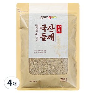 곰곰 껍질벗긴 국산 들깨가루, 200g, 4개