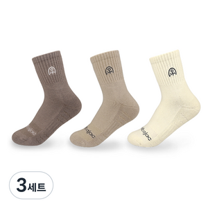 까스텔바작 컬러 자수 쿠션 양말 3족 세트 CSW-191, TYPE C, 3세트