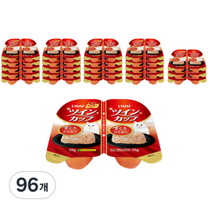 이나바 고양이 트윈컵 테린 간식캔 IMC-221, 혼합맛(참치/닭가슴살), 70g, 96개