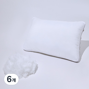 휴가드 통풍이좋은 3D 입체형 매쉬 베개솜, 화이트, 6개
