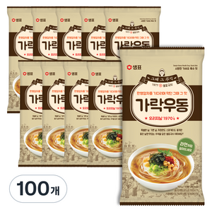 샘표국시 가락우동, 103g, 100개