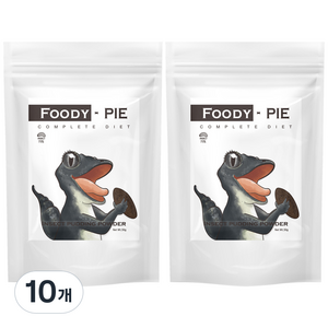 푸디웜 푸디 파이 파충류 양서류 사료, 10개, 50g