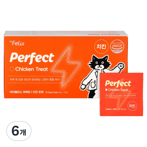 닥터펠리스 고양이 퍼펙트 트릿 치킨 15p, 30g, 6개, 종합영양제