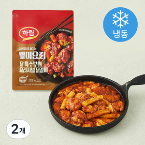 하림 별미요리 닭 특수부위 오리지널 닭갈비 (냉동), 650g, 2개