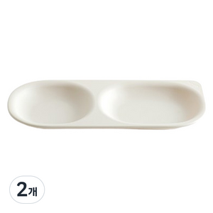 탁가온 유아용 네모 에코젠 2구 식판, 아이보리, 단품, 2개