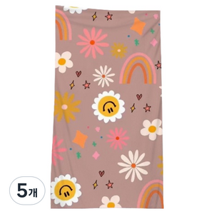소니오 스마일 마이크로 화이버 비치타월 70 x 150 cm, TYPE09, 5개