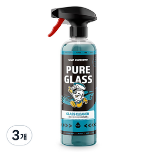 글로스브로 퓨어글래스 차량용 유리세정제, 500ml, 3개