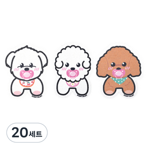 써니엔조이 제로웨이스트 셀롤로스 아기강아지 수세미 3종 세트, 20세트