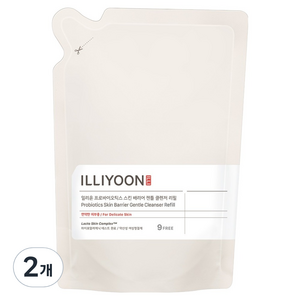 일리윤 프로바이오틱스 스킨 배리어 젠틀 클렌저 약산성 여성청결제 리필, 250ml, 2개