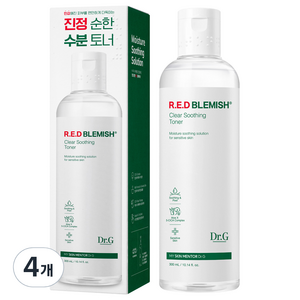 닥터지 레드 블레미쉬 클리어 수딩 토너, 300ml, 4개