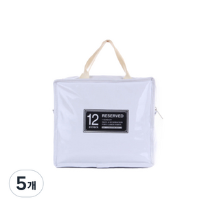 마켓에이 휴대용 두꺼운 피크닉 가방 화이트, 5개