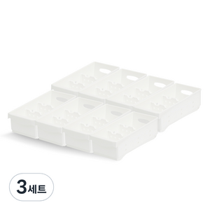 라이피스트 이지핏 다용도 수납 정리함 6호 8p, 화이트, 3세트