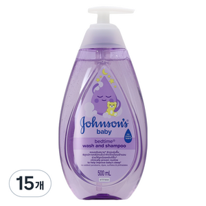 존슨즈베이비 베드타임 워시 앤 샴푸 아로마향, 500ml, 15개