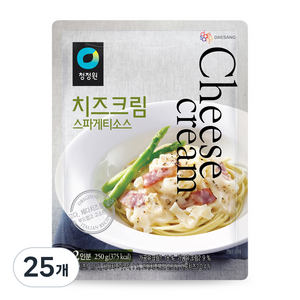 청정원 치즈크림 스파게티소스, 250g, 25개
