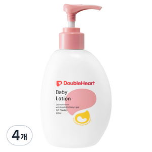 더블하트 베이비 로션 소프트 파우더리, 250ml, 4개