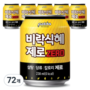 팔도 비락식혜 제로, 238ml, 72개
