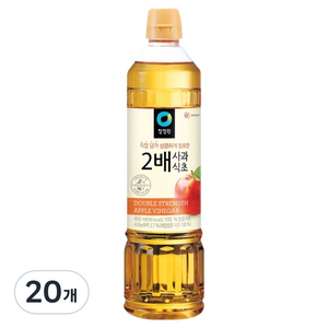 청정원 2배 사과식초, 900ml, 20개