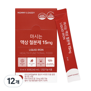 마미앤대디 마시는 액상 철분제 15mg, 240ml, 12개