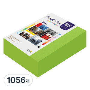 종이문화 프린트프로 두꺼운 칼라복사지 No 10 후레쉬그린 205g, B5, 1056개