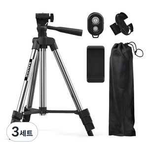 BANADA 스마트폰 4단 삼각대 5종 세트, BND-B2TP4001, 실버, 3세트