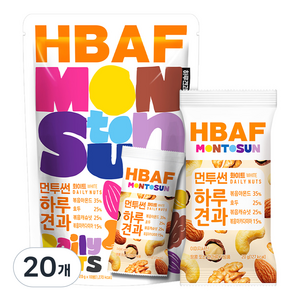 바프 먼투썬 하루견과 화이트 10p, 200g, 20개