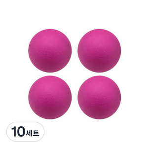 스포홀릭 싱글 TPE 마사지볼 라크로스볼, 로즈, 10세트