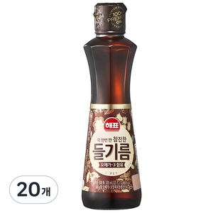 해표 참진한 들기름, 320ml, 20개