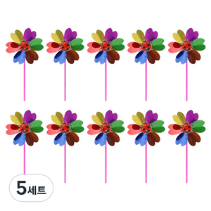 반짝반짝 플라워 바람개비 만들기세트 10p, 랜덤 발송, 5세트