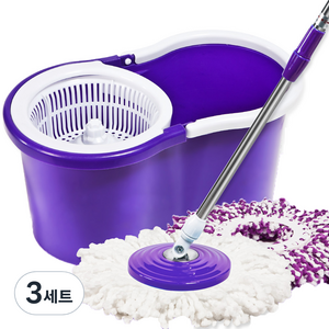 알뜨리 올인원 물걸레 청소기 스탠다드형 + 세척통 퍼플, 3세트