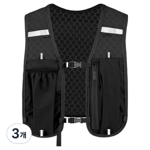 스포츠 러닝 등산 라이딩 길이조절 초경량 조끼 백팩 BRP1001, 블랙, 3개