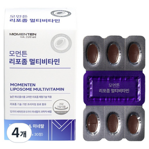 모먼튼 리포좀 멀티비타민 미네랄 33g, 4개, 30정