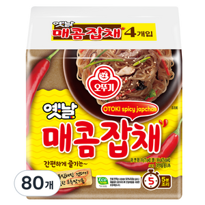 오뚜기 옛날매콤잡채 봉지 77.5g, 80개
