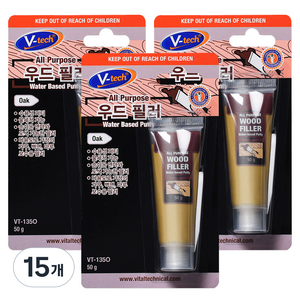 Vtech 우드 필러 오크 50g VT-135O, 15개