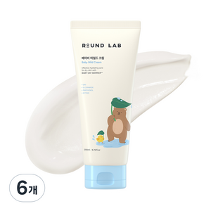 라운드랩 베이비 마일드 크림, 6개, 200ml