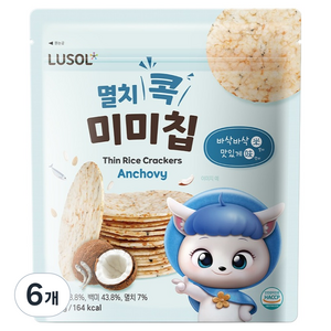 루솔 멸치콕 미미칩, 멸치맛, 40g, 6개