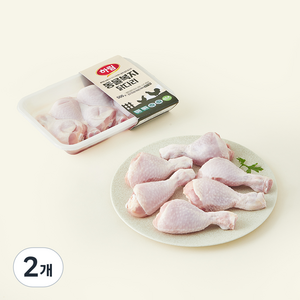 하림 동물복지 인증 닭다리 (냉장), 500g, 2개