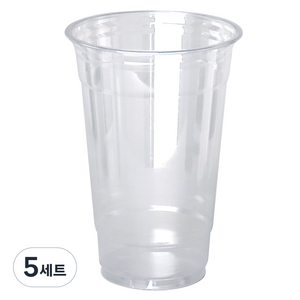 블룸엣홈 PET 일회용 투명컵, 470ml, 25개, 5세트