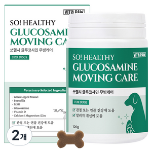 비타파우 강아지 쏘헬시 글루코사민 영양제, 2개, 관절, 120g