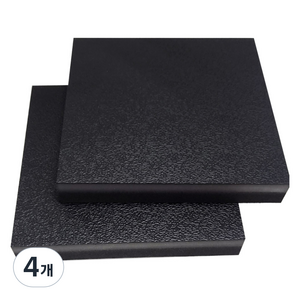 디와이엔텍 방진 방음 2중 흡음 매트 335 x 335 x 27 mm, 검정색, 4개