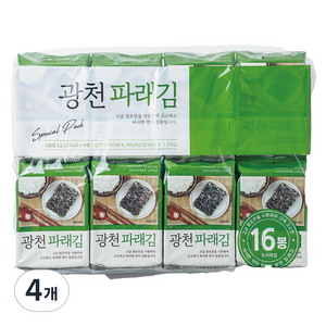 광천 파래김 16p, 64g, 4개