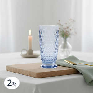 빌레로이앤보흐 보스톤 롱드링크 고블렛 400ml, 블루, 2개